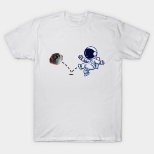 Astronaut plays Meteorite Soccer T-Shirt